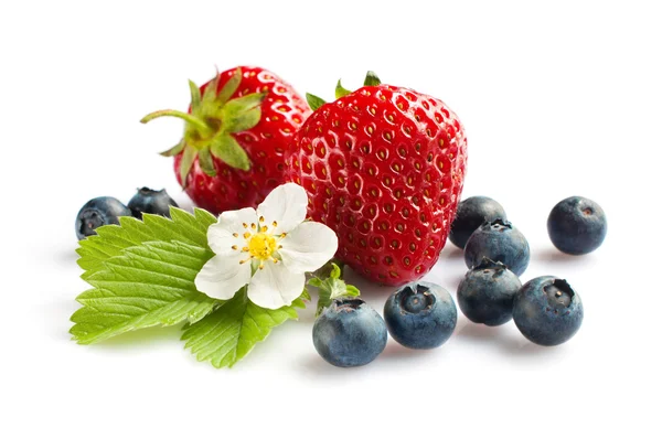 Strawberry and blueberry — Stock Photo, Image