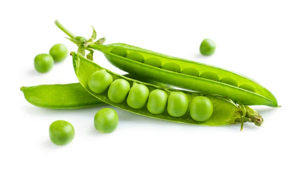 Primeros planos de guisantes verdes jóvenes frescos — Foto de Stock