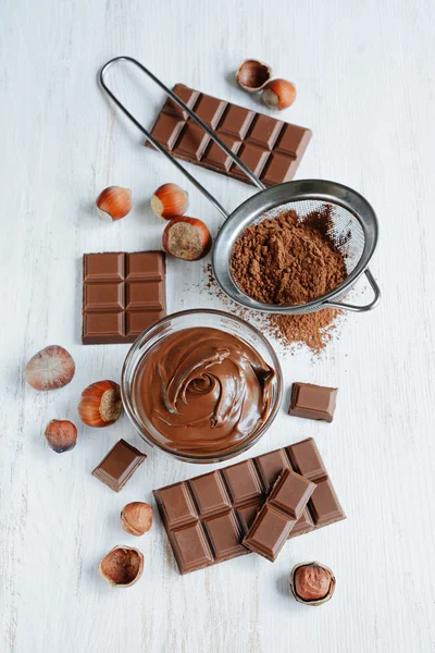 Hazelnut chocolate spread — Stock Photo, Image