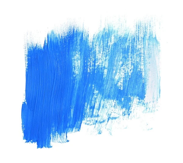 Paint brush stroke texture blue acrylic — Stock Photo, Image