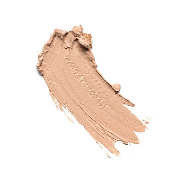 Verwischter Pinselstrich Beige Stiftung Oder Concealer Als Beispiel Für Kosmetische — Stockfoto