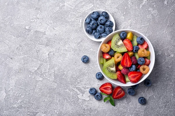 Natuurlijk Biologisch Voedsel Voor Een Gezond Voedzaam Leven Bovenaanzicht Van — Stockfoto