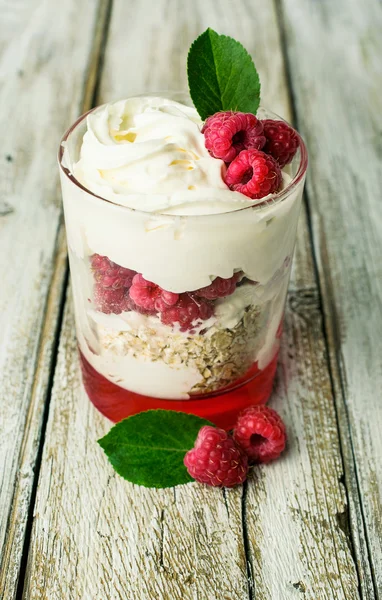 Raspberry dessert — Stockfoto