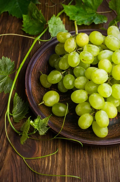 Green grapes close-up — Stock Photo, Image