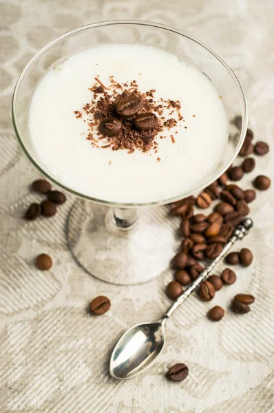 Chocolate and Vanilla Panna cotta — Stock Photo, Image