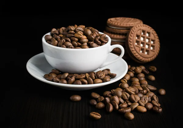 Coffee in low key — Stock Photo, Image