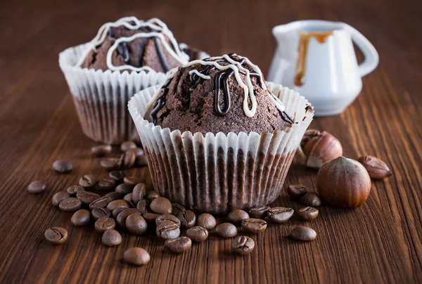 Muffins de chocolate — Fotografia de Stock