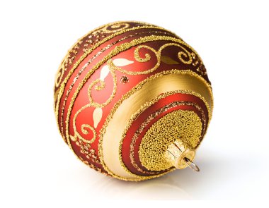 Kırmızı ve altın Noel top