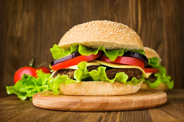 Big hamburger — Stock Photo, Image