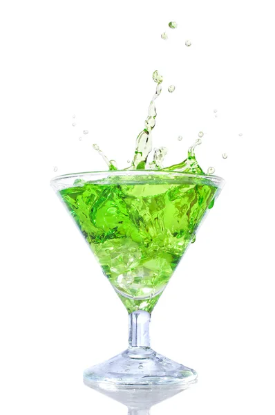 Green alcohol cocktail with splash Stock Photo by ©artjazz 3381398