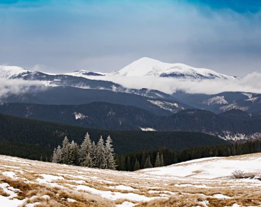 manzara güzel kış dağlar 