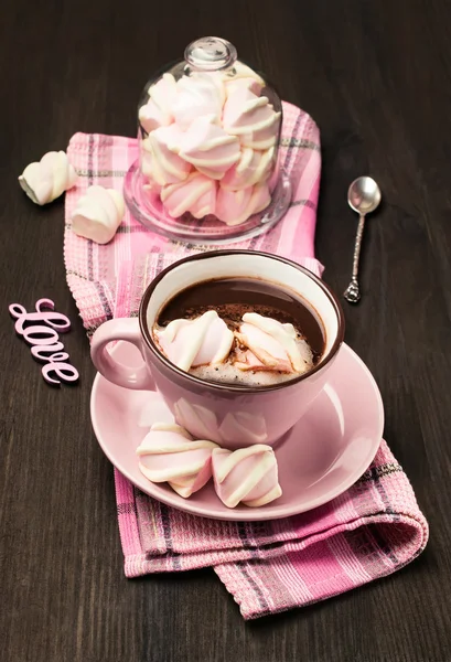 Warme chocolade met marshmallows — Stockfoto