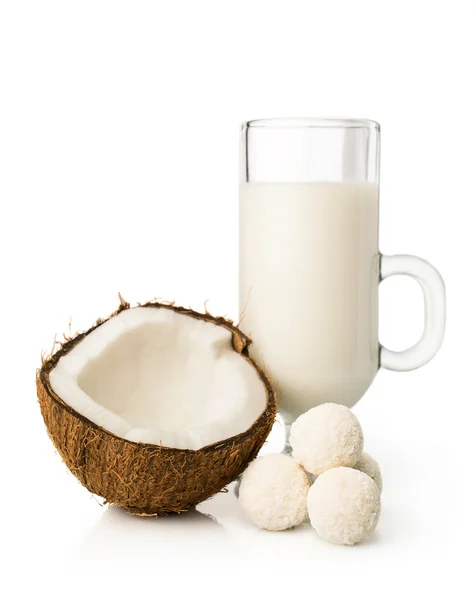 Kokosmjölk och godis — Stockfoto