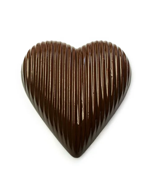 Chocolate candy in a heart shape — Stock Photo, Image