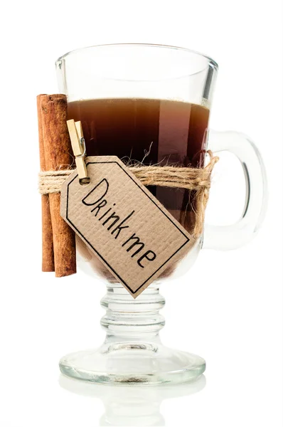 Koffie dranken met kaneel sticks — Stockfoto