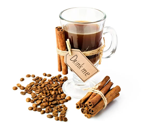 Coffee with cinnamon — Stock Photo, Image