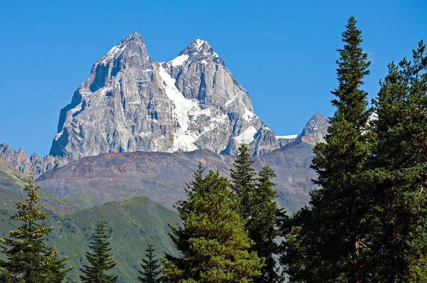 Mountain peak Ushba — Stock Photo, Image