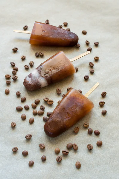 Homemade coffee  popsicle — Stock Photo, Image