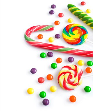 Renkli şekerler yakın çekim