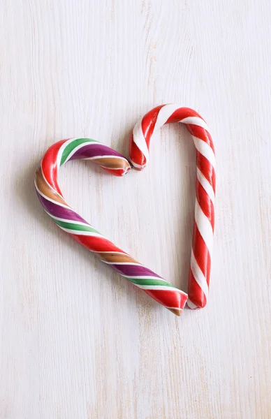 Corazón de bastón de caramelo de Navidad —  Fotos de Stock