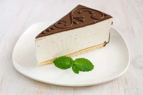 Cheesecake au chocolat et menthe — Photo