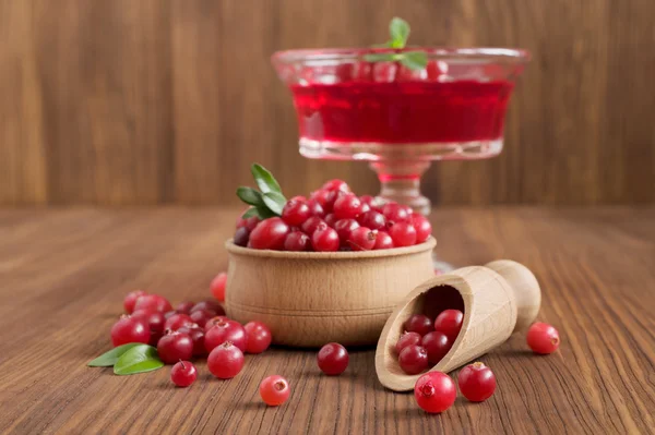 Sobremesa de geleia de cranberry — Fotografia de Stock