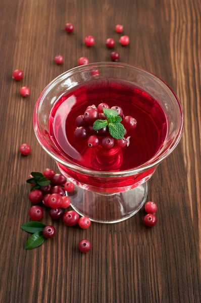 Cranberry gelei dessert — Stockfoto