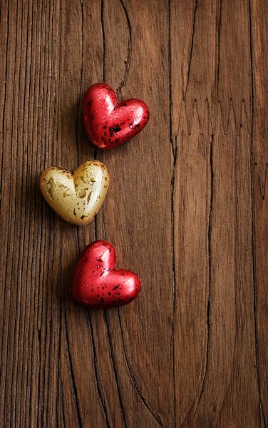 Wooden Valentine's Background — Stock Photo, Image