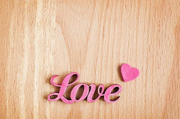 Valentine's wooden background — Stock Photo, Image