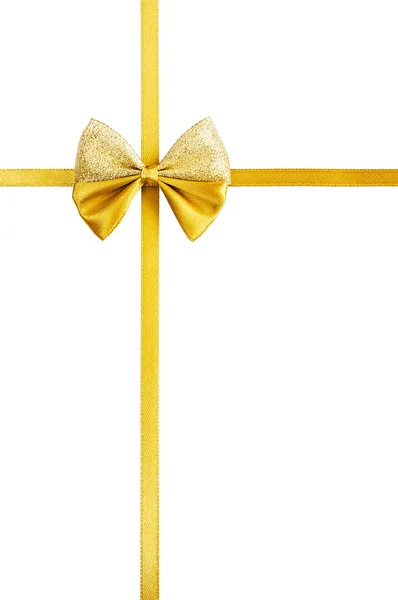 Satin Golden Ribbon — Stock Photo, Image