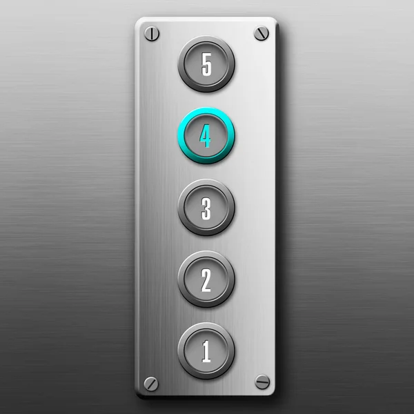 Panel botones elevador — Foto de Stock