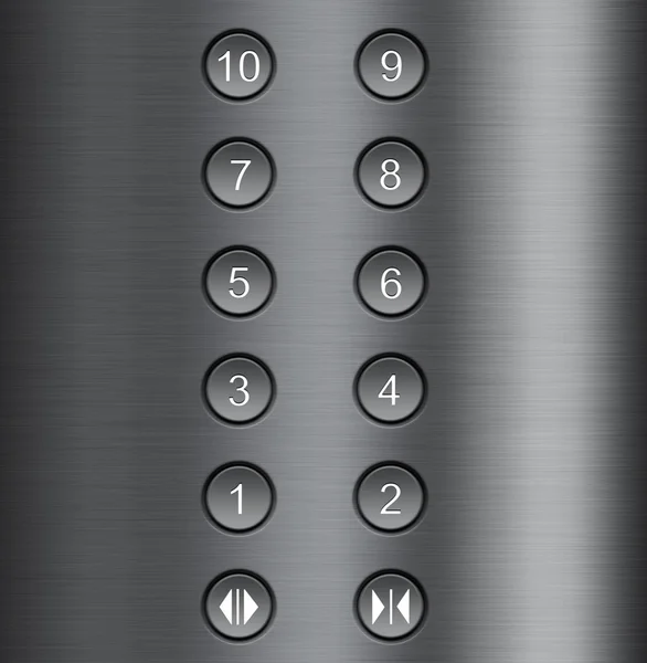 Botones elevadores metálicos — Foto de Stock
