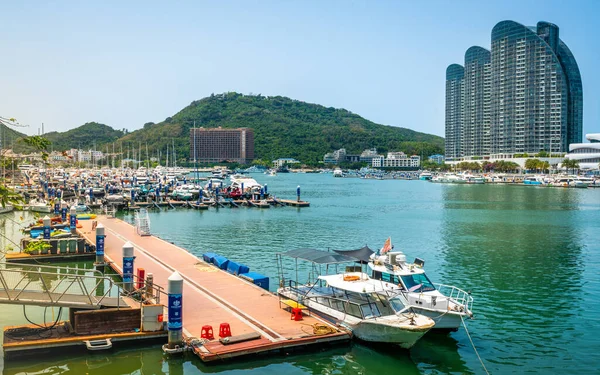 Sanya China Marzo 2021 Panorama Puerto Deportivo Vista Río Sanya Fotos De Stock