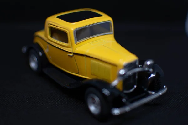 Yellow Old Car Stillness Night — Stock Photo, Image