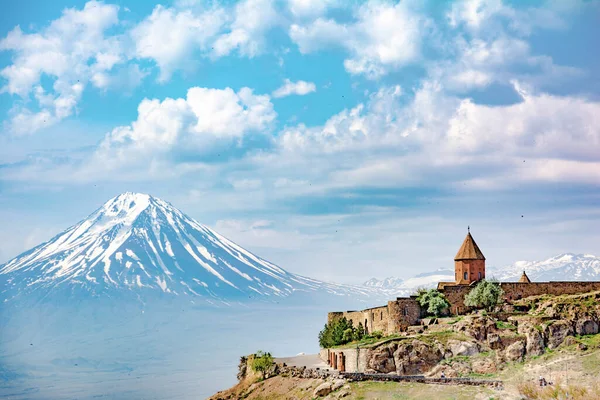 Mosteiro Khor Virap Monte Ararat — Fotografia de Stock