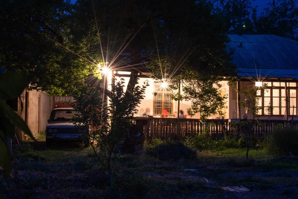 Pleasant atmosphere in a light-flooded house in the forest