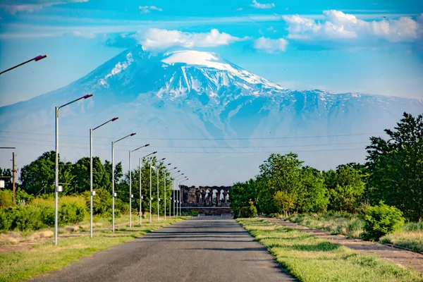 Berg Ararat Zvartnots Tempel — Stockfoto