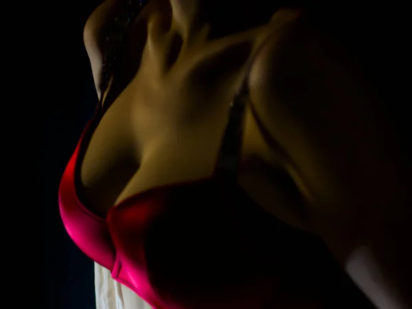 Corpo Femminile Nudo Giovane Donna Sexy Con Seno Grande Modelli — Foto Stock