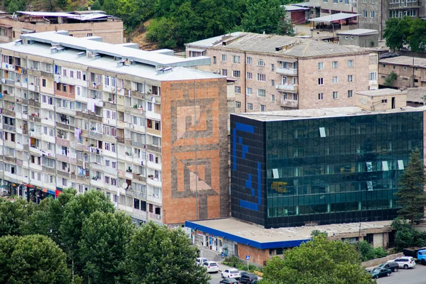 Stadens Bostadsbyggnader Vackra Hus — Stockfoto