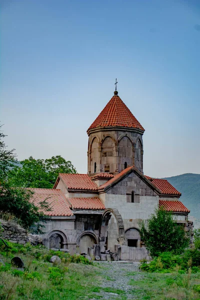 Mosteiro Cristão Floresta Profunda Bela Paisagem Florestal Antigo Mosteiro Apostólico — Fotografia de Stock
