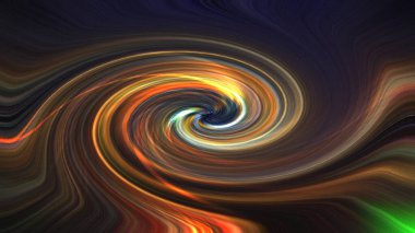 Siyah Renk Üzerine Bir Dijital Fraktal Resmi