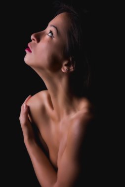 Çıplak korkmuş seyir örtük