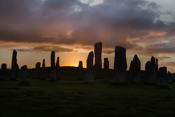 Backlit standing stones — Stock Photo, Image