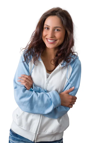 Riendo mujer feliz — Foto de Stock