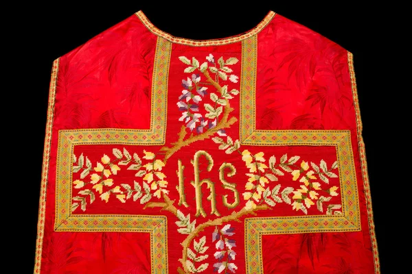 Merah dapat diisolasi chasuble — Stok Foto