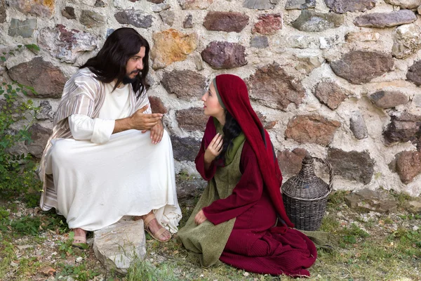 Jesus perdoando pecador — Fotografia de Stock