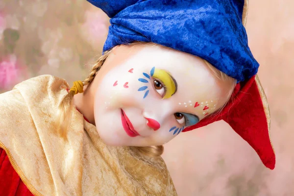 Clown with braids — Stock Photo, Image