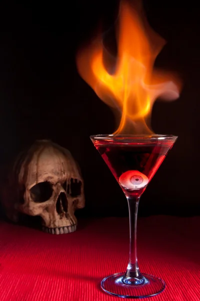 Flaming cocktail — Stock Photo, Image