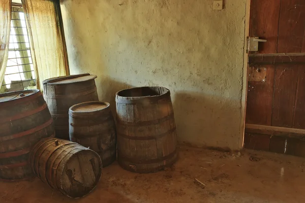 Wine barrel room — Stock Photo, Image