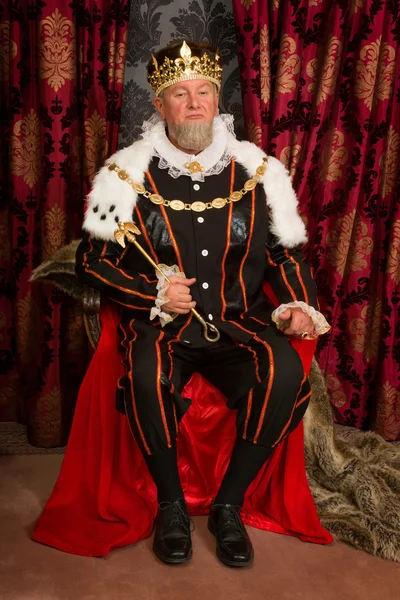 King on throne — Stock Photo, Image